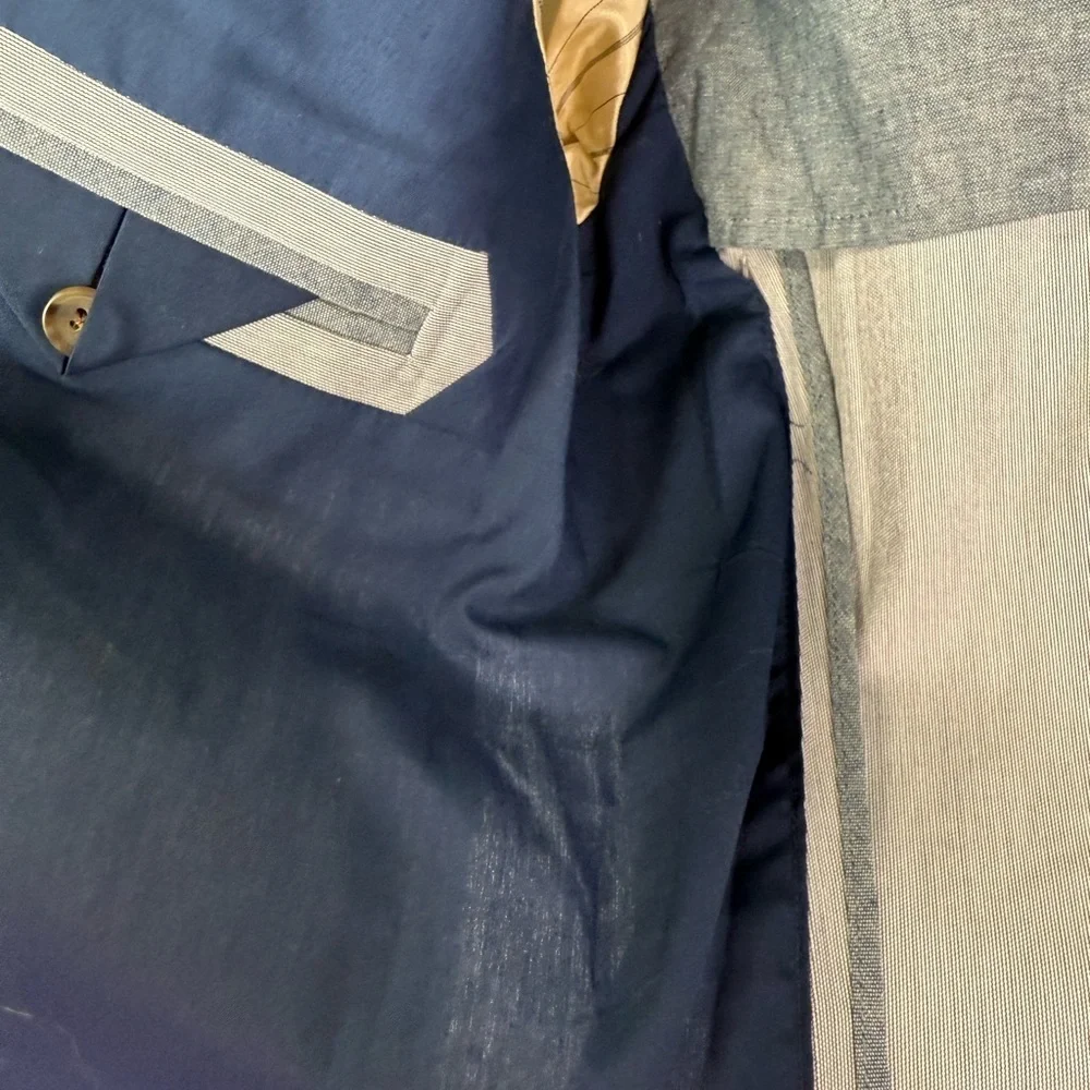 J crew Mens blazer suit jacket Light Blue Cotton Blazer 40  Classic Fit